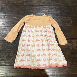 Precious swing dress by Kickee pants size 2 in bunny print